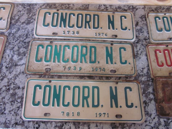 Lot of 3- Concord, NC Town Tags
