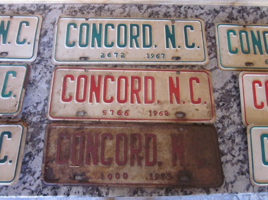Lot of 3- Concord, NC Town Tags