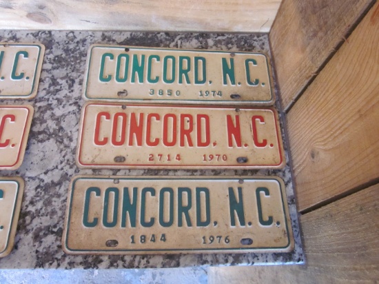 Lot of 3- Concord, NC Town Tags