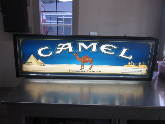 Camel Light Up Advertising Sign 49"x15"