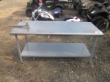 Stainless Table with Can Opener 72x30x34
