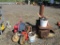 Mixed Lot: Cast Stove/Air Compressor/etc