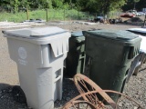 (3) Roll Trash Cans