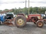 International I674 Tractor and 3pt 3 bottom plow