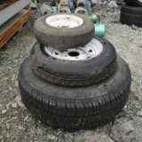 (3) Assorted Trailer Wheels