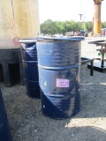 (2) Metal Barrels with lids and rings