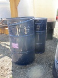 (2) Metal Barrels with lids and rings