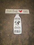 2 Metal Signs - Dairy 36