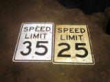 2 Speed Limit Signs - 25 & 35