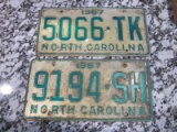 Lot of 2 1967 NC Tags