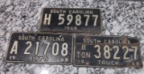 Lot of 3 1968 SC Tags
