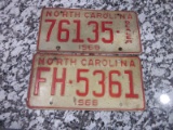 Lot of 2 1968 NC Tags