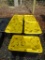 (5) Black & Yellow totes full of mower parts