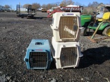 (3) Small Kennel Crates