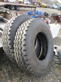 (2) Bridgestone 315/80R22.5 Tires