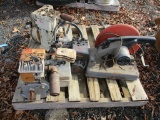 (3) Motors/Steering wheel/Jif 355 Cut off Machine