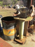 Baldor Grinder on stand with assorted metal