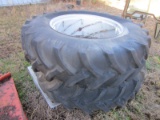 (2) 18.4R38 Armstrong Tires / Spinout Rims