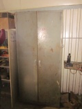 Grey Shop Cabinet with Contents