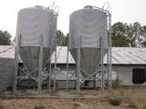 (2) 14 Ton Grain Bins marked #1158