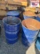 (4) Blue Metal Barrels
