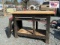 Shop Table with Contents with Saw Buck