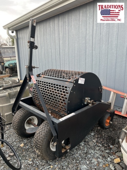 Tow-Behind Drum Compost Spreader