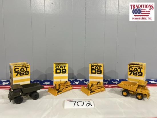 (4) Caterpillar Diecast Models