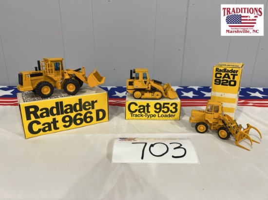 (3) Caterpillar Diecast Models
