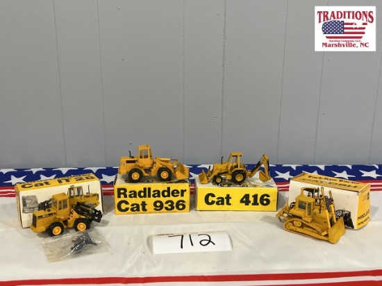(4) Caterpillar Diecast Models