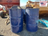 (4) Blue Metal Barrels