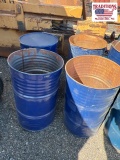 (4) Blue Metal Barrels