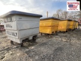 (6) Cart  on casters with lids