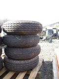 (4) 8-14.5 Trailer Wheels and Tires