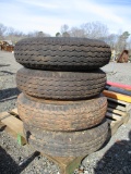 (4) 8-14.5 Trailer Wheels and Tires