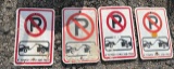 (4) No Parking Signs