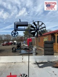 Blue Tractor Whirliegig