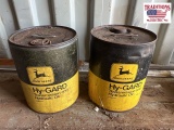 (2) John Deere Hy-Gard 5 gallon cans