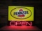 Pennzoil Sign with Neon OPEN letters 62