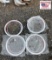 Set of 4 Beauty Ringswith Red Stripes