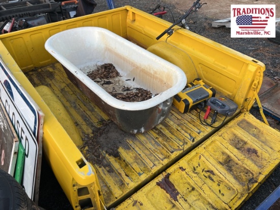 Yellow Truck Bed with Contents