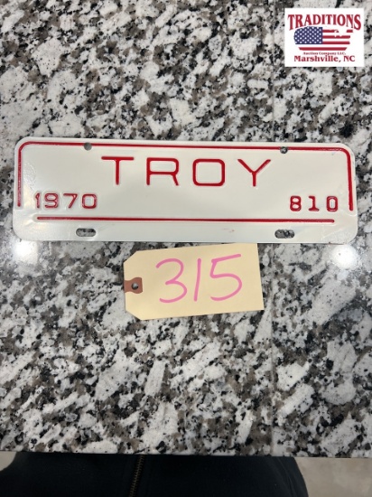1970 Troy Town Tag