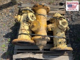 3 Yellow Fire Hydrants