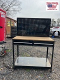 Shop Style Metal Shelf with Drawers 60