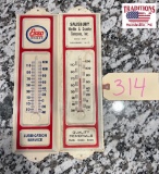 Esso & Salisbury Marble & Granite Co Thermometers