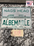 1996 Nags Head & 1971 Albemarle Town Tags