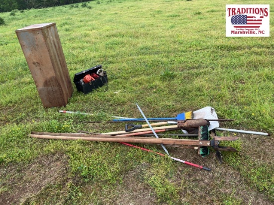 Mixed Lot: Hand Tools/ File Cabinet/ etc