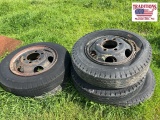 Poly Barrel Rack / (5) Wheels and Tires