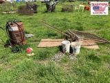(3) Buckets Bolts / (2) Chainlink Gates / Barrel