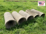 (5) Concrete Pipe 4ft x 15